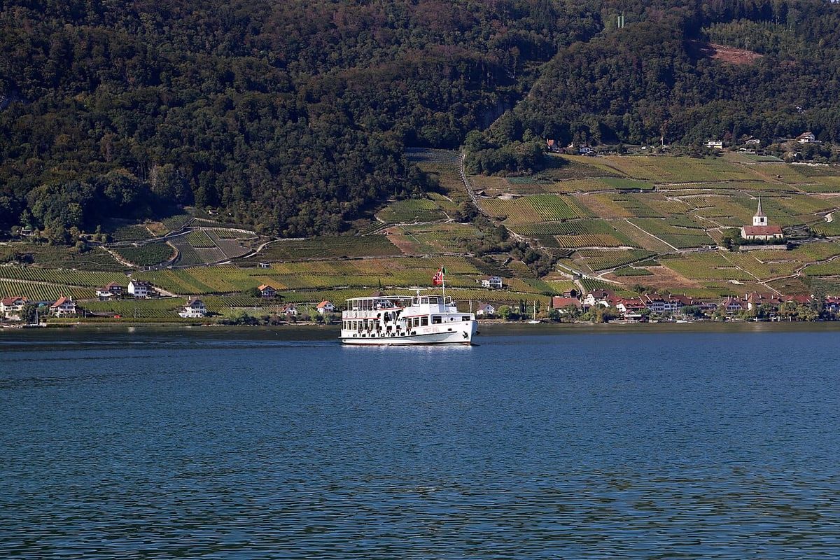 Blick über den Bielersee bei Ligerz, Archivaufnahme.