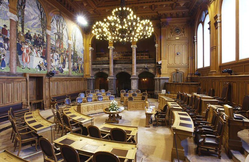 Ständeratssaal im Bundeshaus. Archivaufnahme.