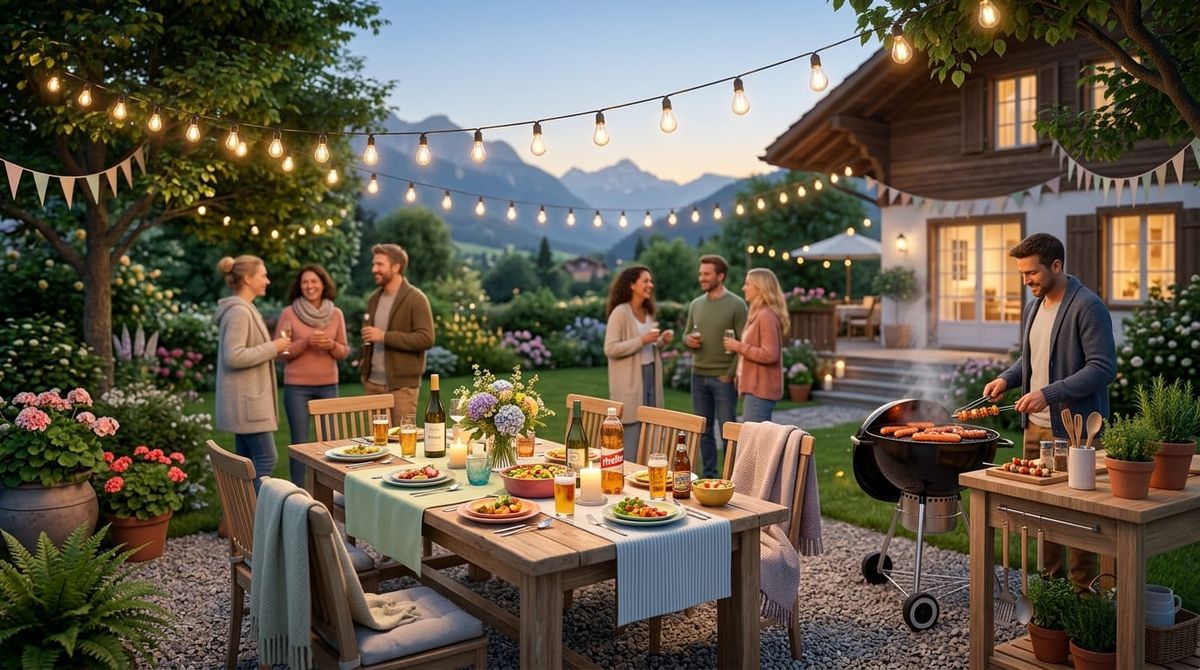 Gartenparty Ideen Schweiz - Thumbnail für Gartenparty in der Schweiz planen: Ideen, Vorbereitung und praktische Helfer