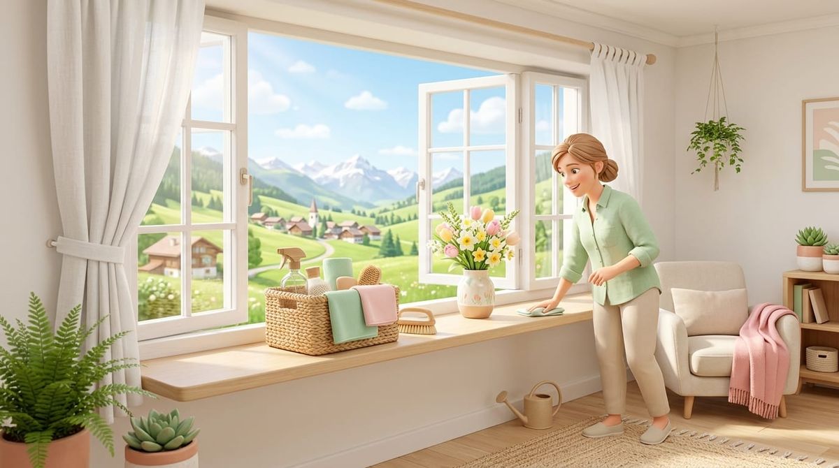 Frühlingsputz Ideen - Thumbnail für Frühlingsputz planen: Was du selbst machen kannst und wann Hilfe sinnvoll ist