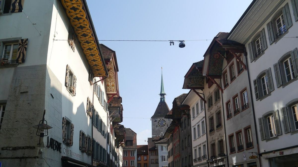 Altstadtgasse im Zentrum von Aarau