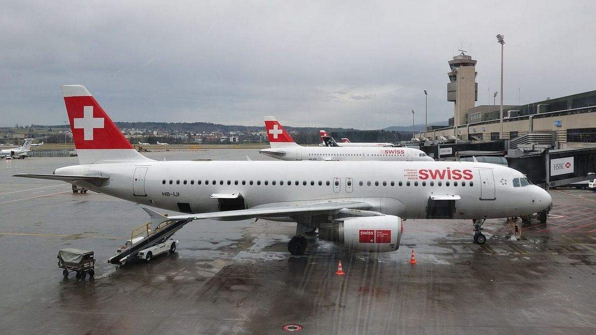 Swiss-Flugzeuge am Flughafen Zürich