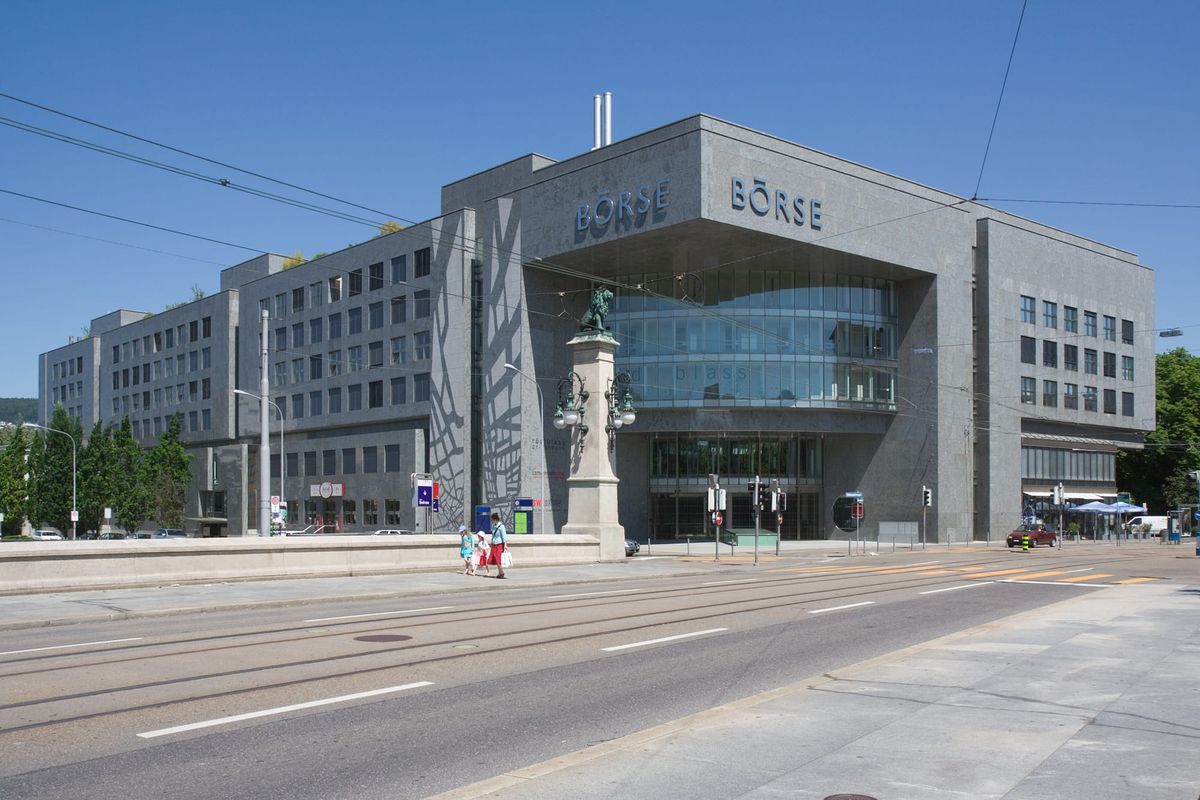 Ehemaliges Börsengebäude in Zürich-Selnau. Archivaufnahme als Symbolbild zum Schweizer Börsenhandel.