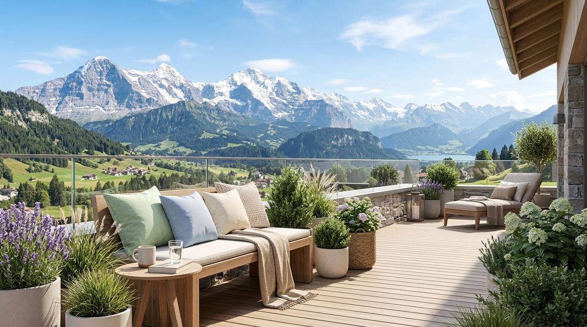 Terrasse gestalten Schweiz - Thumbnail für Terrasse gestalten in der Schweiz: Ideen, Planung und passende Hilfe