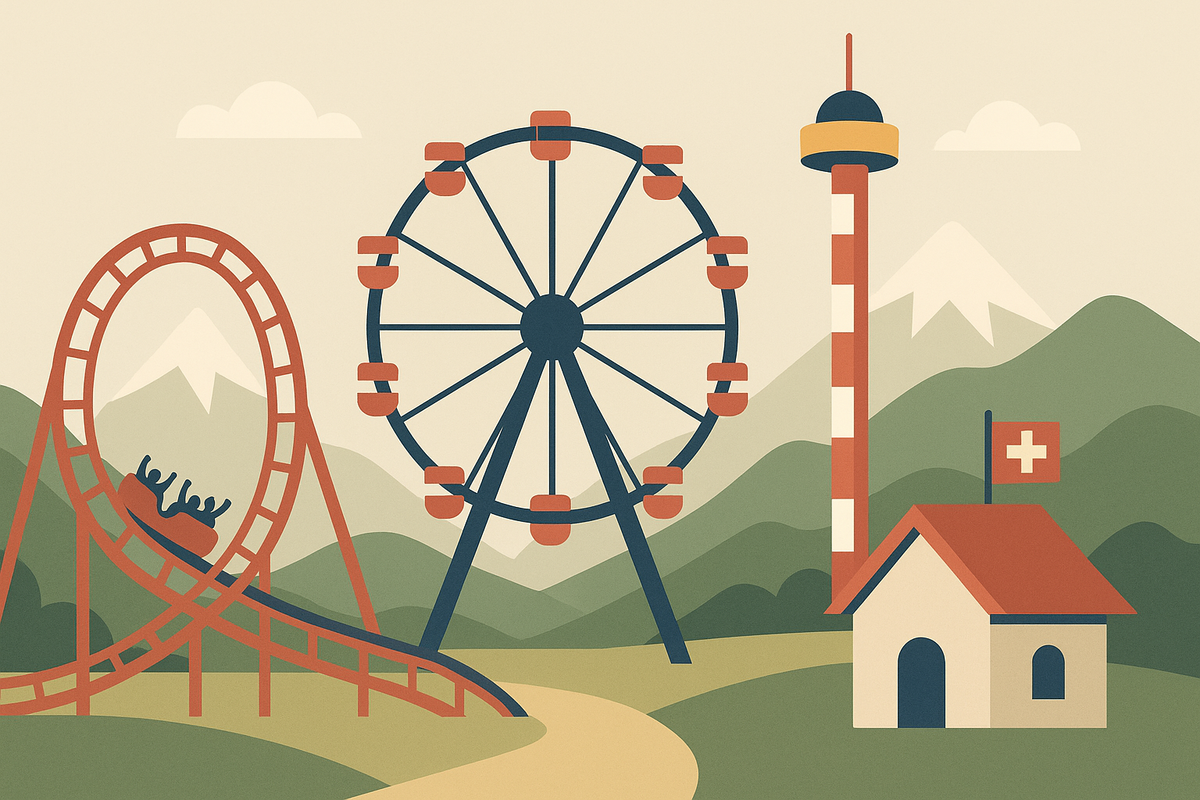 Schweizer Freizeitpark mit Fahrgeschäften