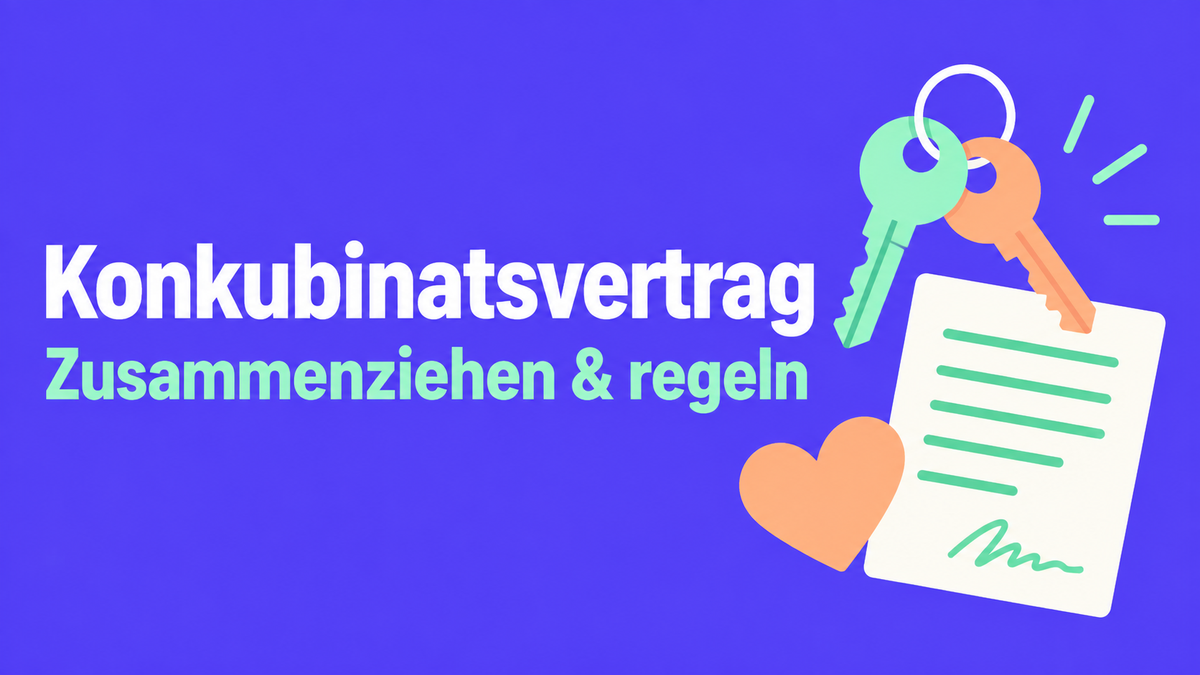 Flache 2D-Illustration mit Wohnungsschlüsseln, Herz und Vertrag zum Zusammenziehen.