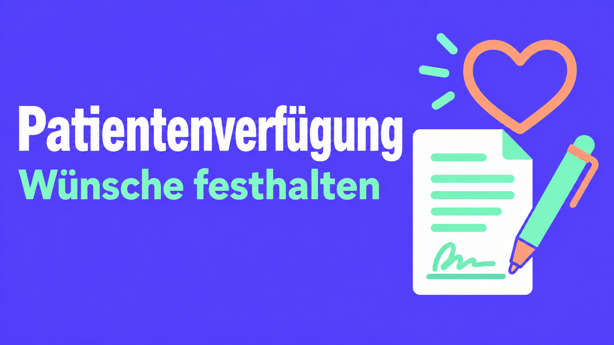 Flache Illustration einer unterschriebenen Verfügung, eines Herzens und eines Stifts.