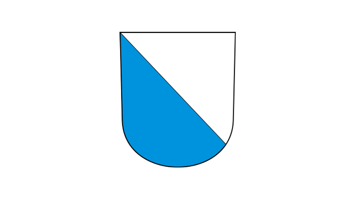 Wappen Zürich auf weissem Hintergrund