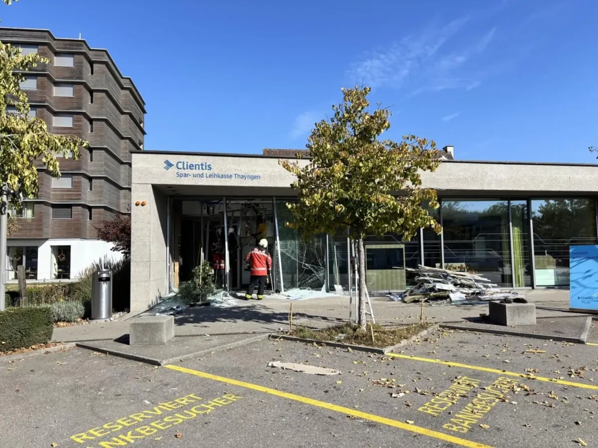 Thayngen: Mutmasslicher Täter bei Geldautomatsprengung schwer verletzt