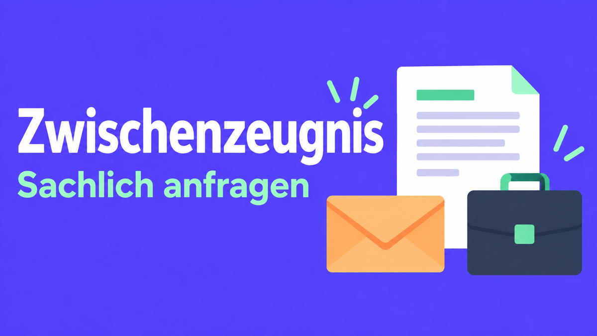 Flache Illustration von Zeugnis, Briefumschlag und Aktentasche.