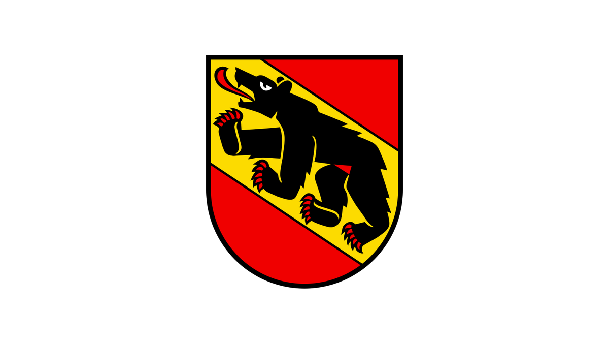 Wappen Kanton Bern auf weissem Hintergrund