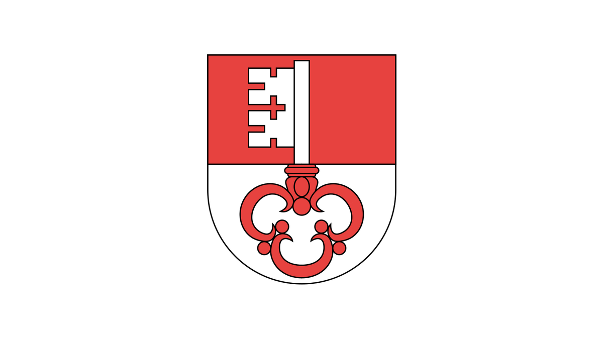Wappen Kanton Obwalden auf weissem Hintergrund