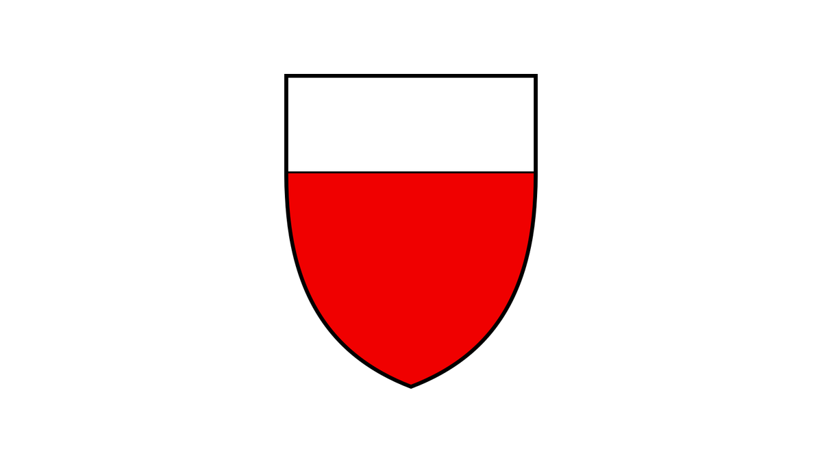 Wappen Lausanne auf weissem Hintergrund
