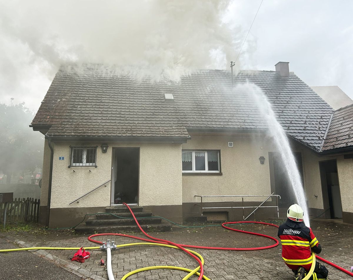 Wängi: Brand in einem Einfamilienhaus