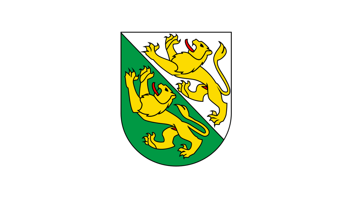 Wappen Kanton Thurgau auf weissem Hintergrund