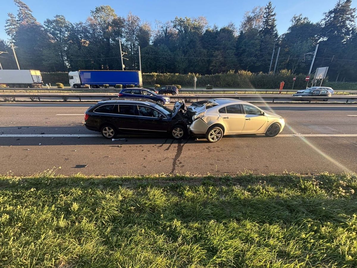 Auffahrkollision Autobahn.