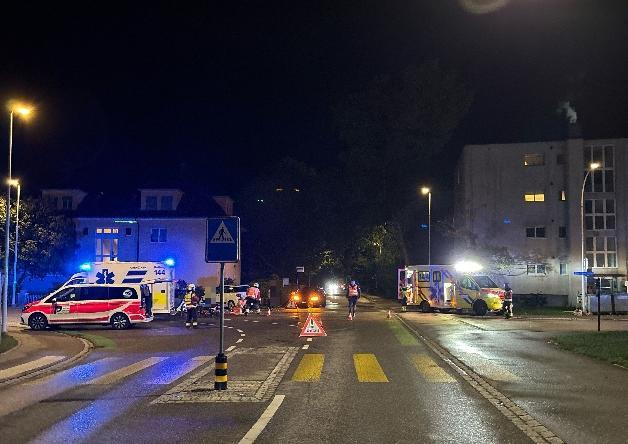 Foto aus dem Originaldokument: Grenchen: Kollision zwischen zwei Autos – zwei Personen leicht verletzt