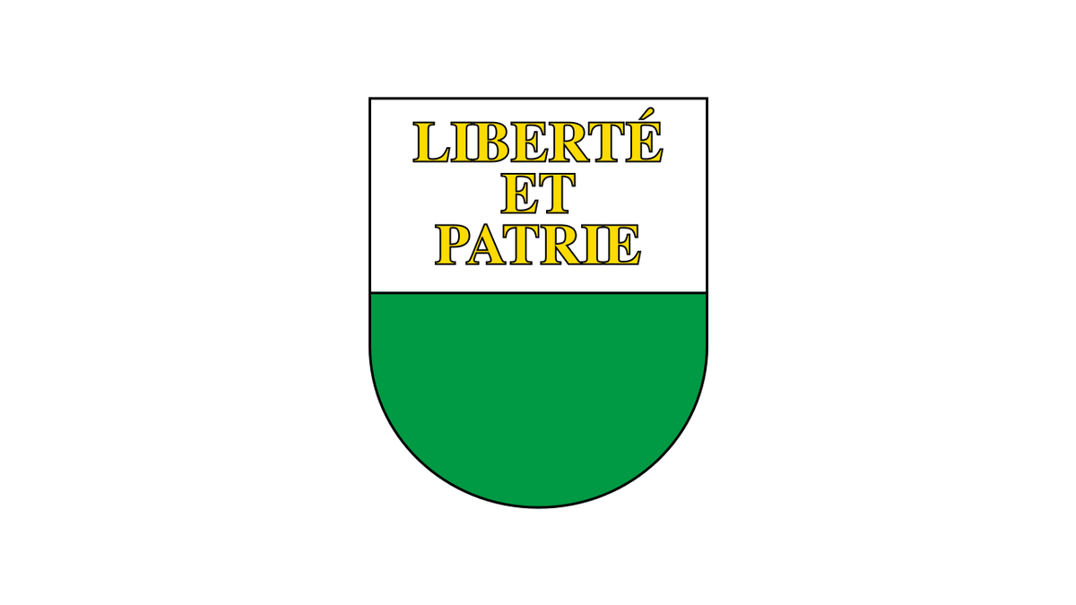 Wappen Kanton Waadt auf weissem Hintergrund