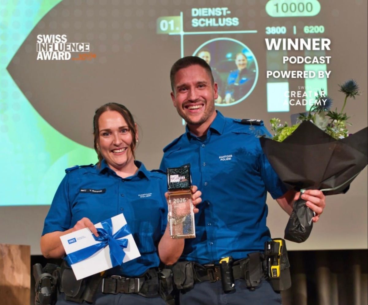 Die stolzen Gewinner: Vanessa Rumpold und Marco Roduner.