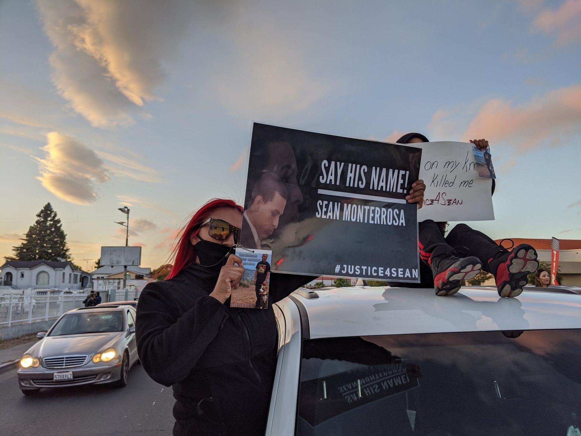 Protesters for Sean Monterrosa.