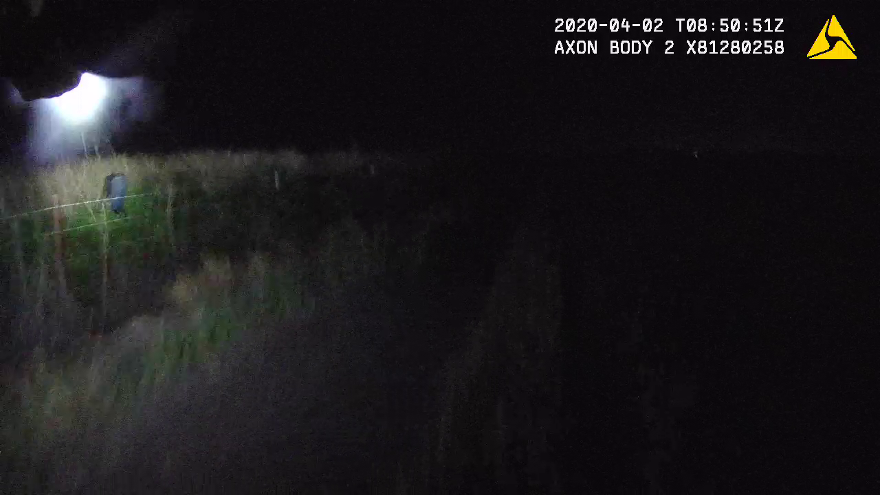 A still from Officer Vince Santoni's body camera footage when he shot Raymond Real. 