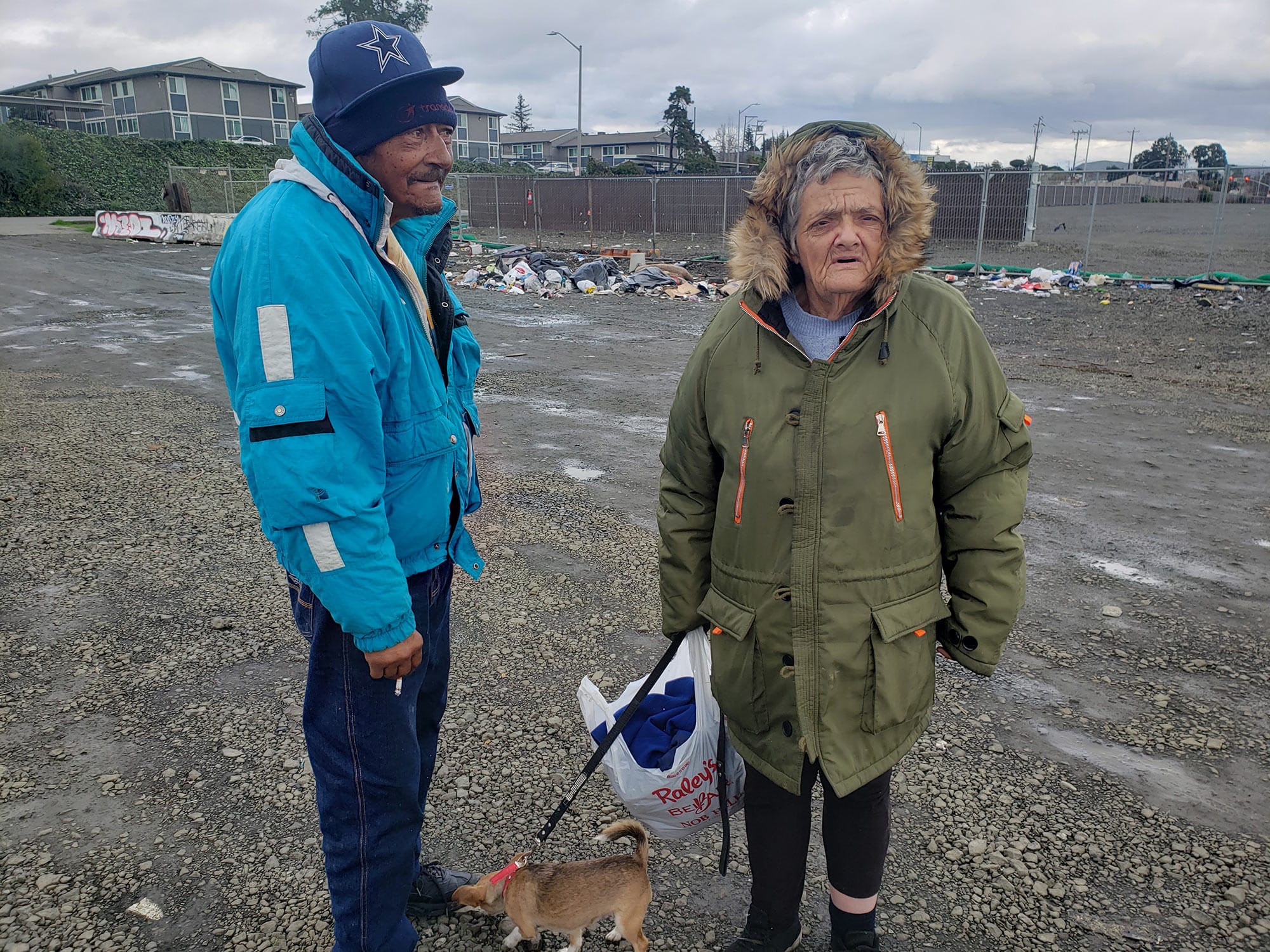 Harvey Kenny and Doreann Lions are seniors who live at the Vallejo boat launch 
