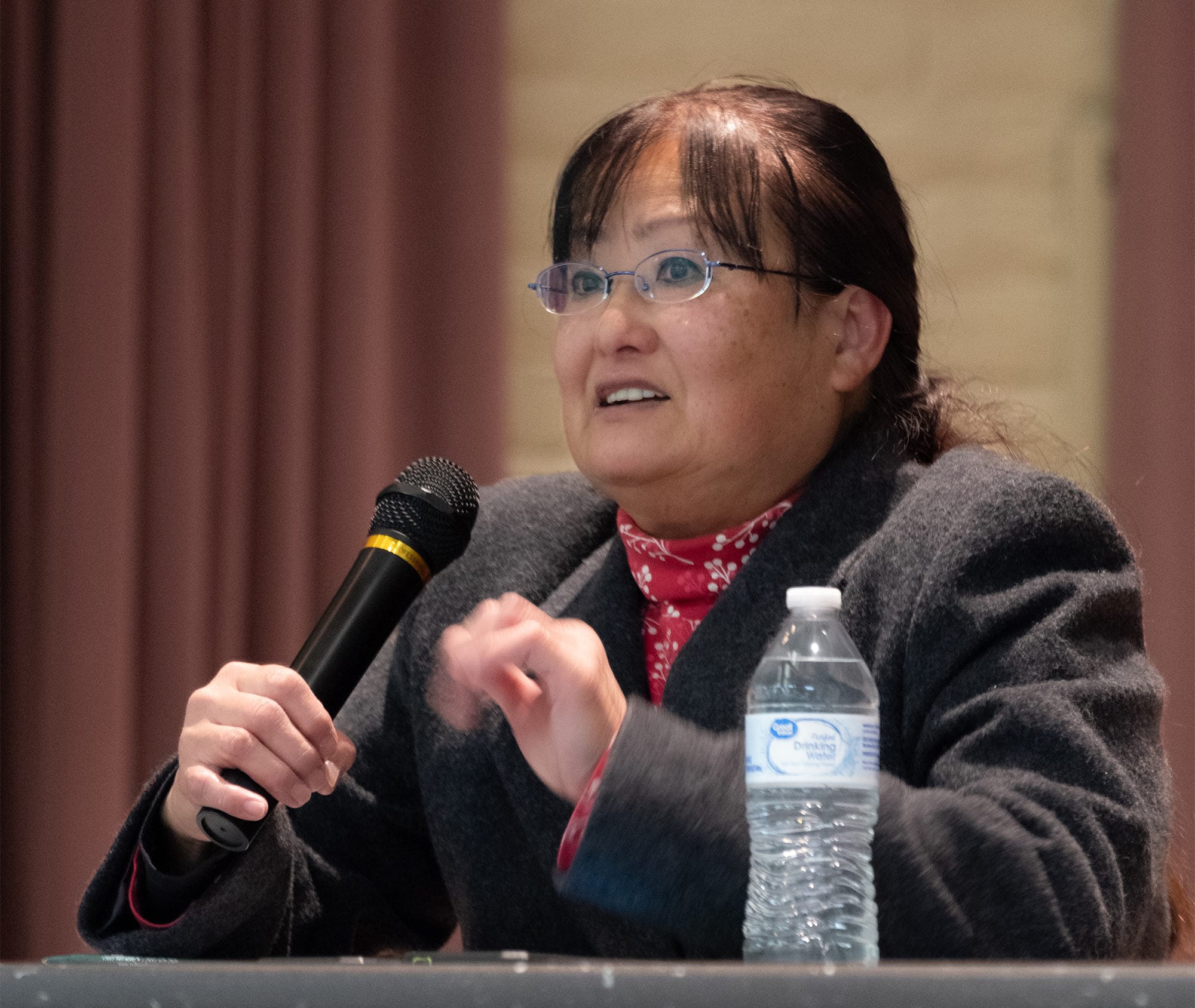 Fairfield real estate broker Nora Dizon speaks during a candidate forum on Jan. 10.