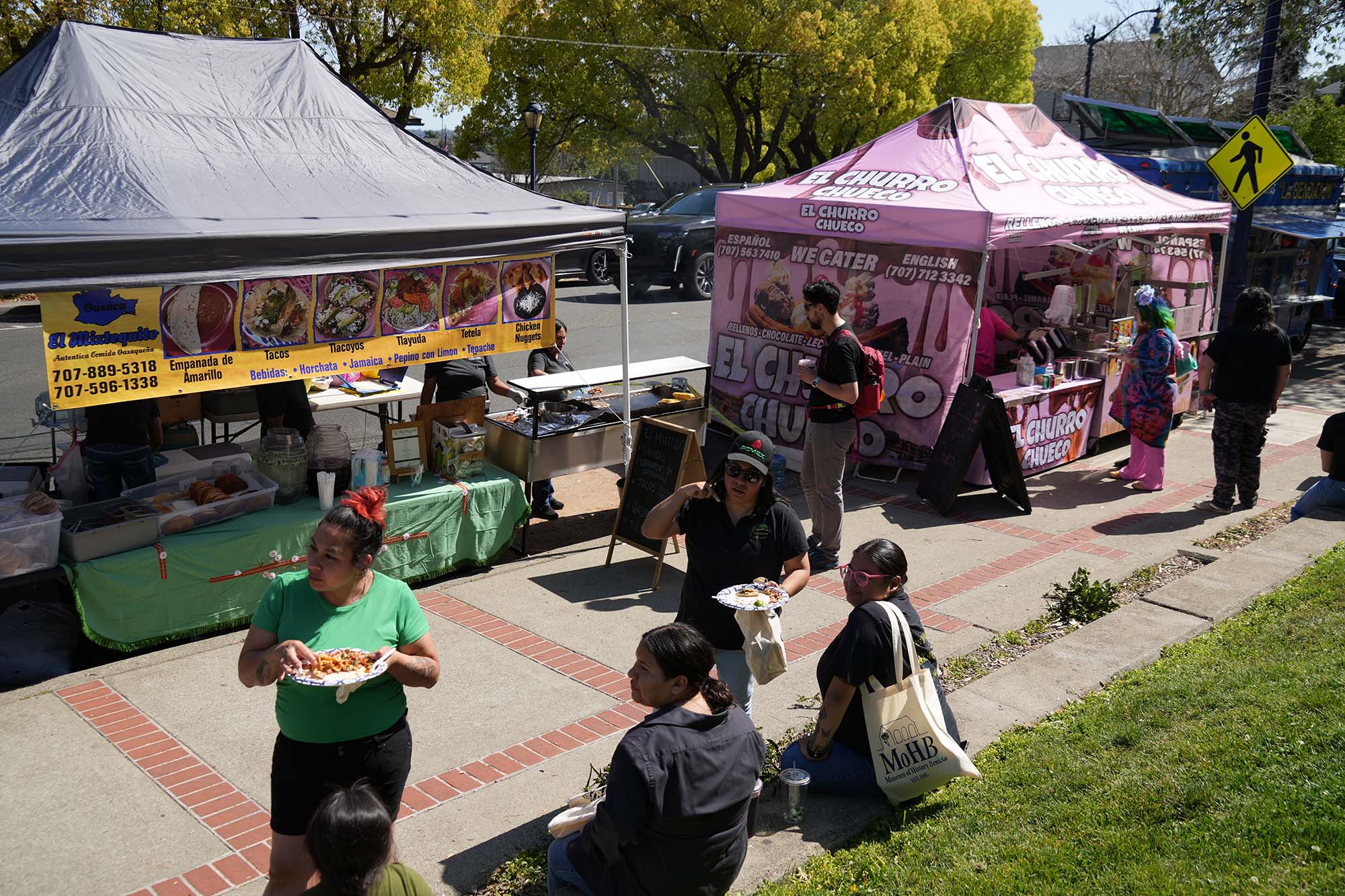 Food vendors at the Fiestas Primavera event in Benicia on Saturday. 