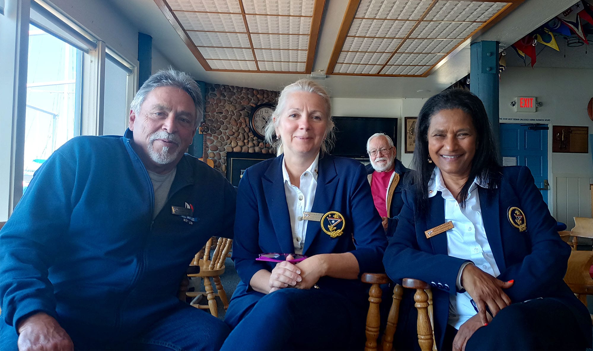 Vallejo Yacht Club Commodore David Sweet, Vice Commodore Olga Hambrick and Rear Commodore Sylvia Keita. 