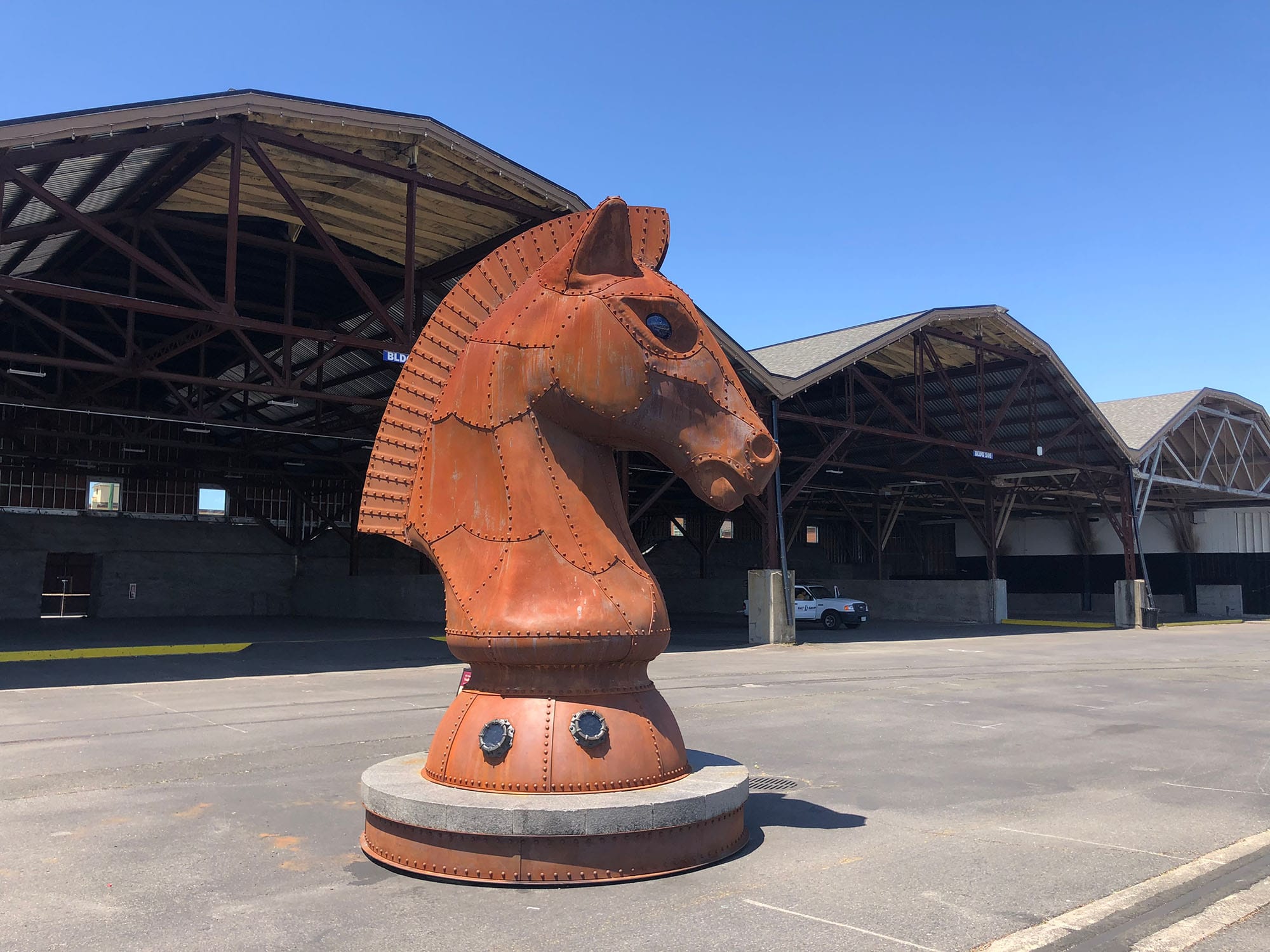 Joe Mross and Mat Burney's "The Knight" sculpture.