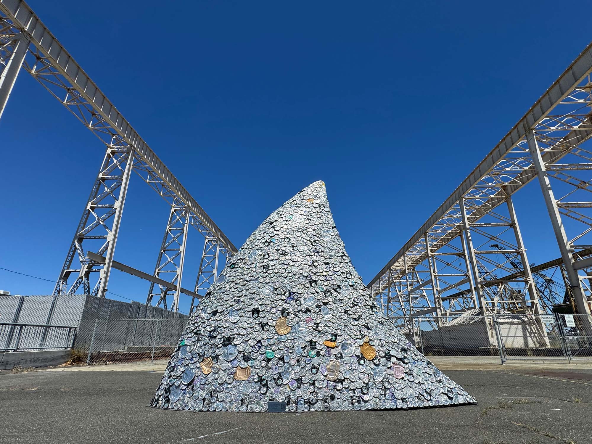 Oleg Lobykin's "Unsafe to Swim" sculpture.