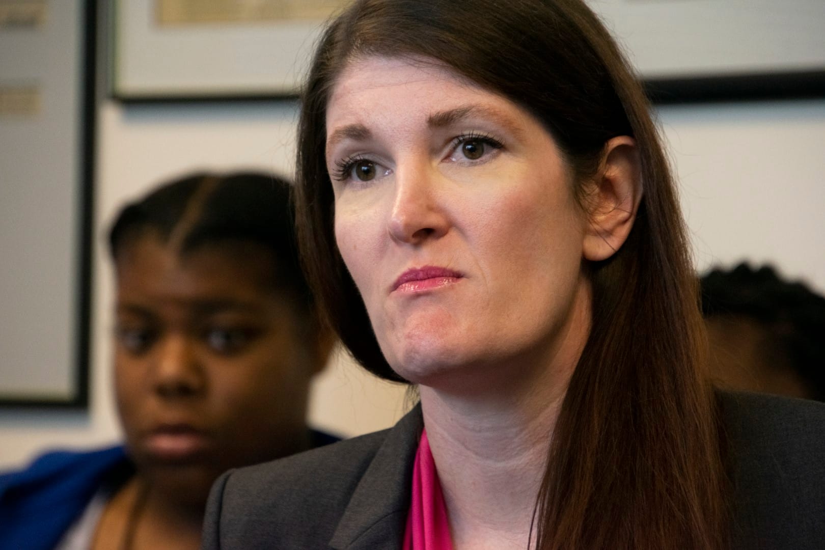 Civil rights attorney Melissa Nold during a 2019 press conference.
