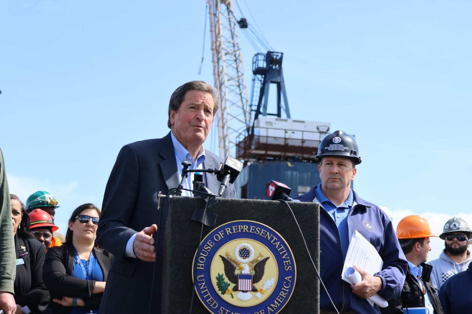 U.S. Rep. John Garamendi speaks at a press conference on Mare Island in March
