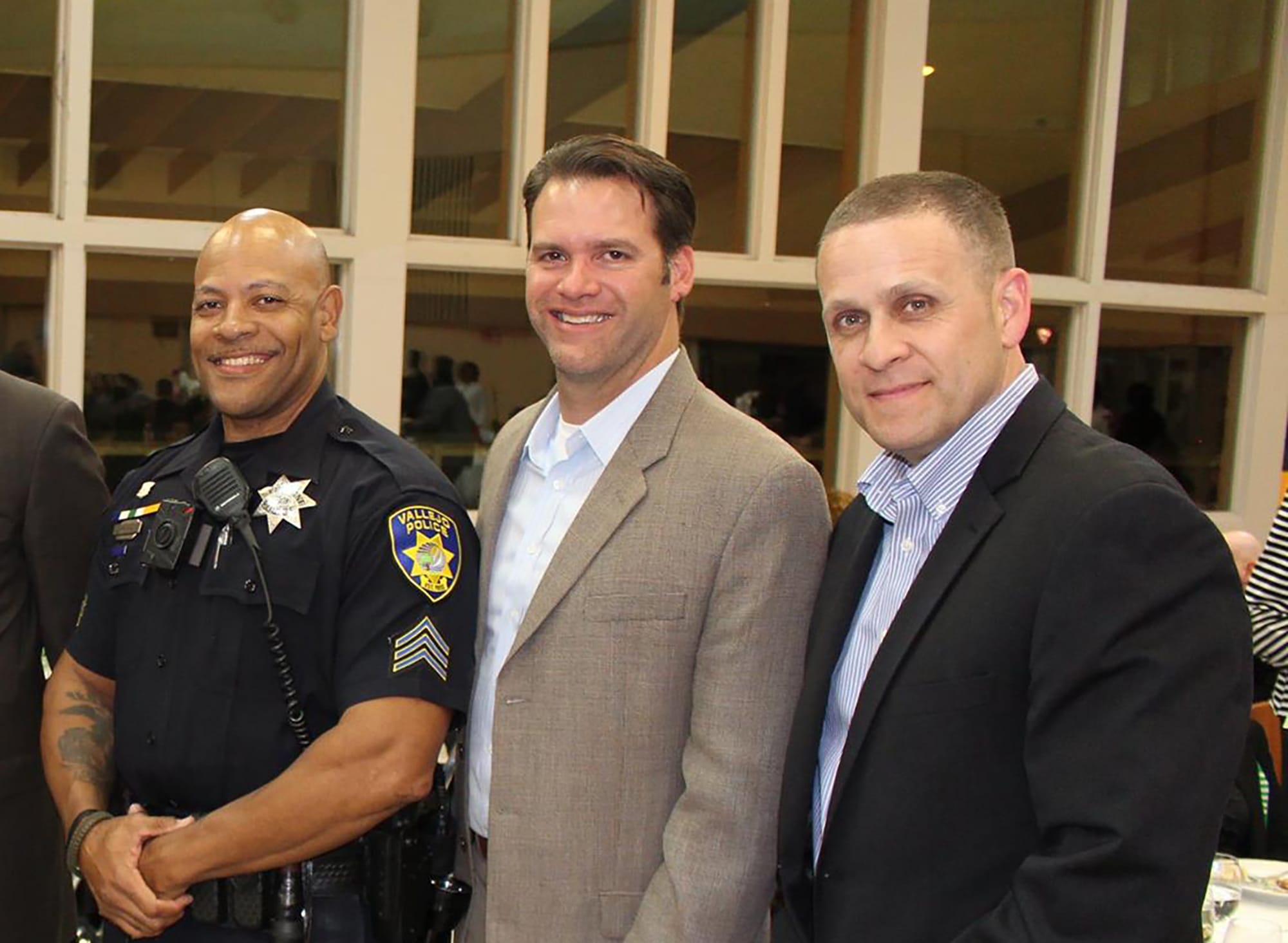 Then-Sgt. Steve Darden, former police Chief Andrew Bidou and Capt. Lee Horton at a Mayor's Community Recognition Dinner in 2016. 