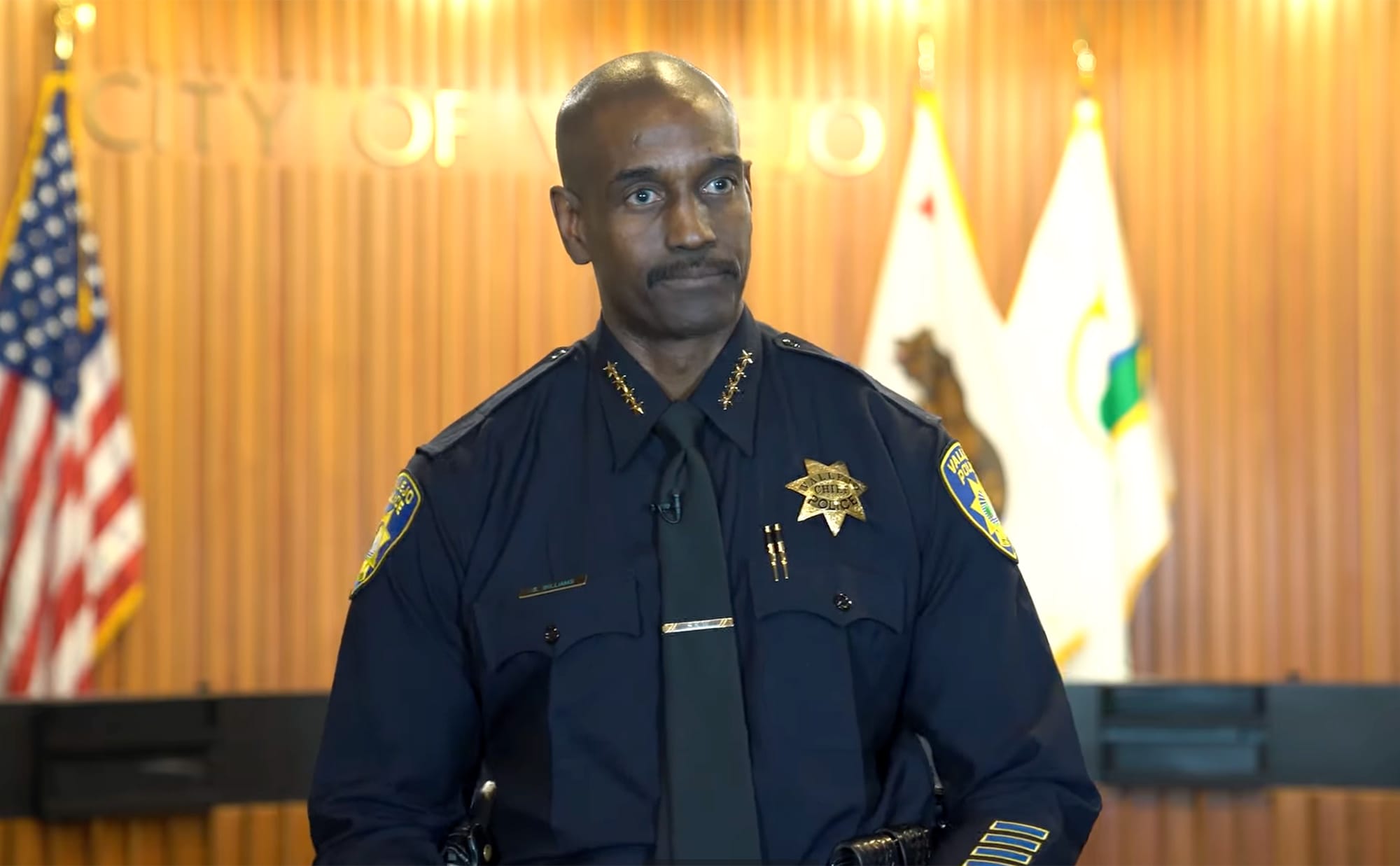 Former Vallejo police Chief Shawny Williams after he joined the department in 2019. 