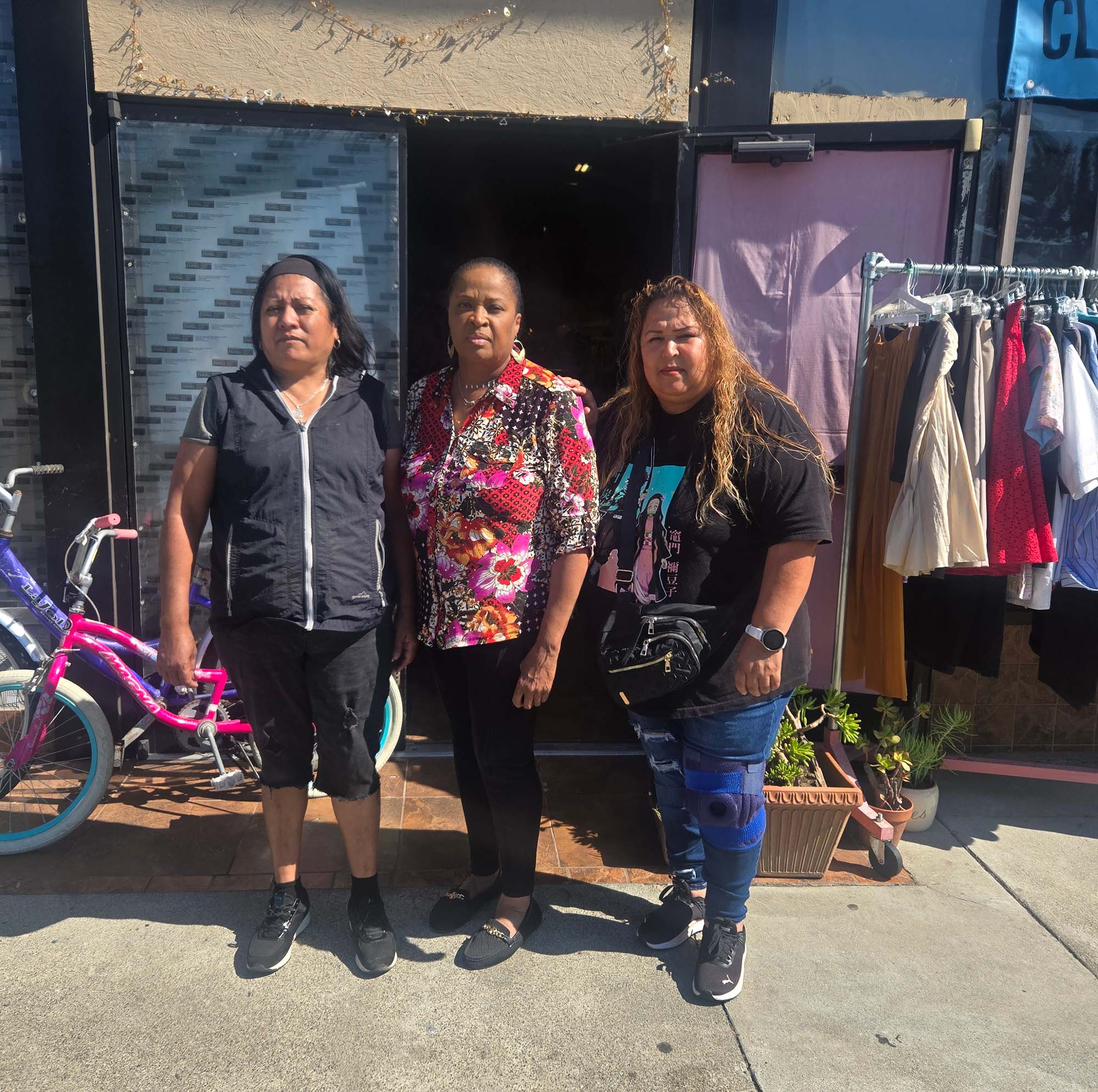 Josefina Santel, manager of Hidden Treasures Boutique; Sheila Nixon, executive director of House of Acts; and Soledad Burciago, sales representative at Hidden Treasures