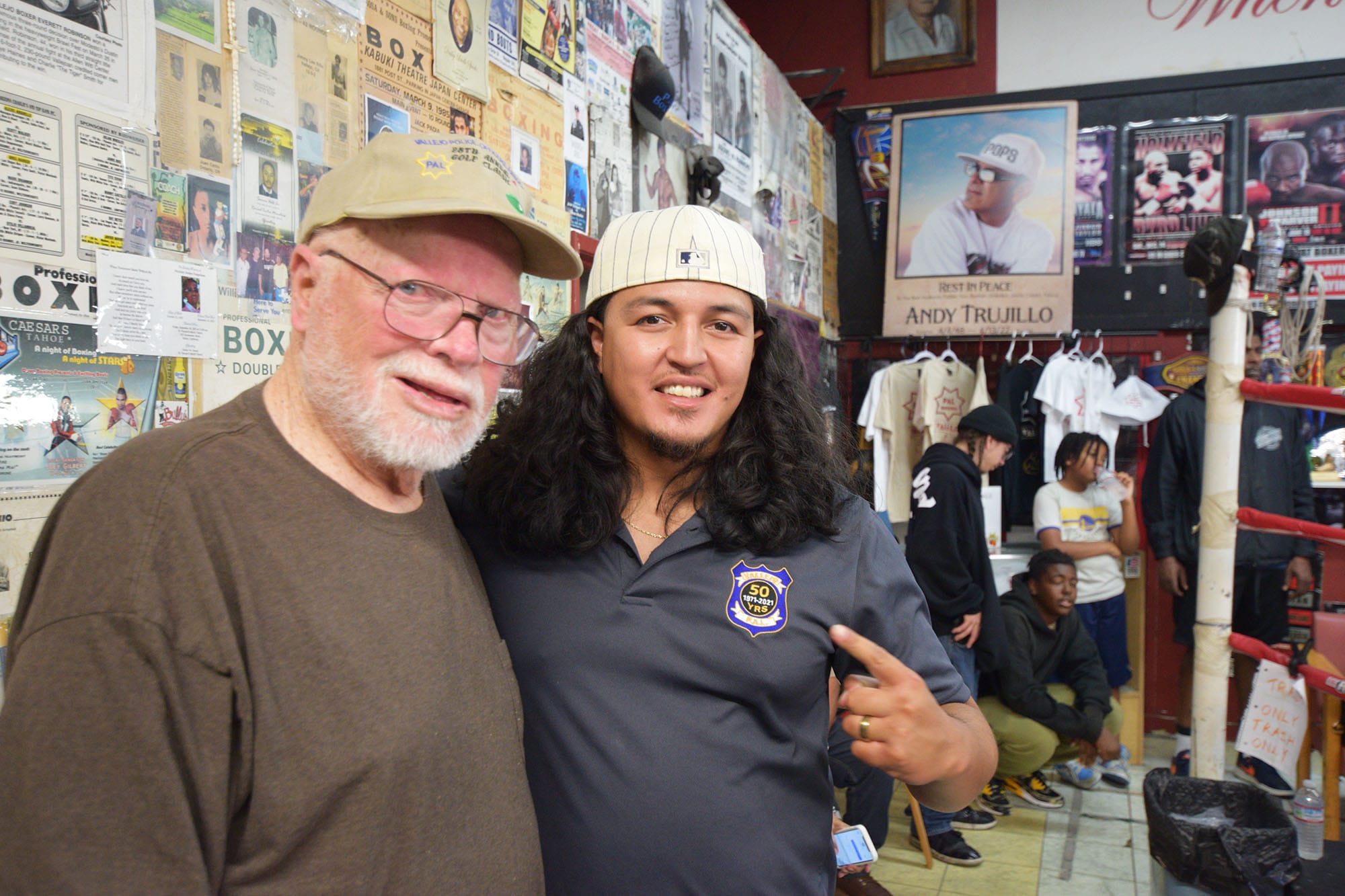 Former PAL executive director Mike Kollar and PAL boxing manager Tyler Terrazes. 