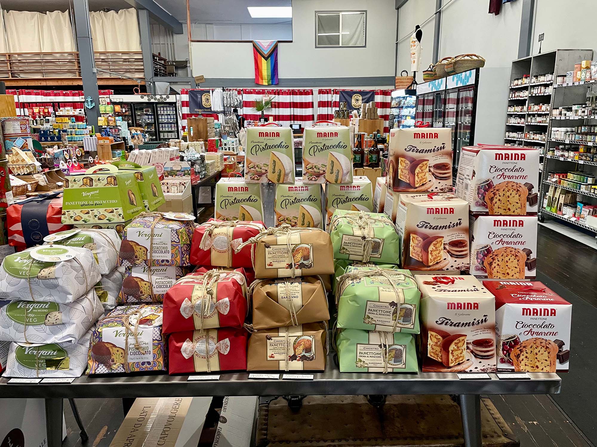 A display of breads for sale at Anchor Pantry.