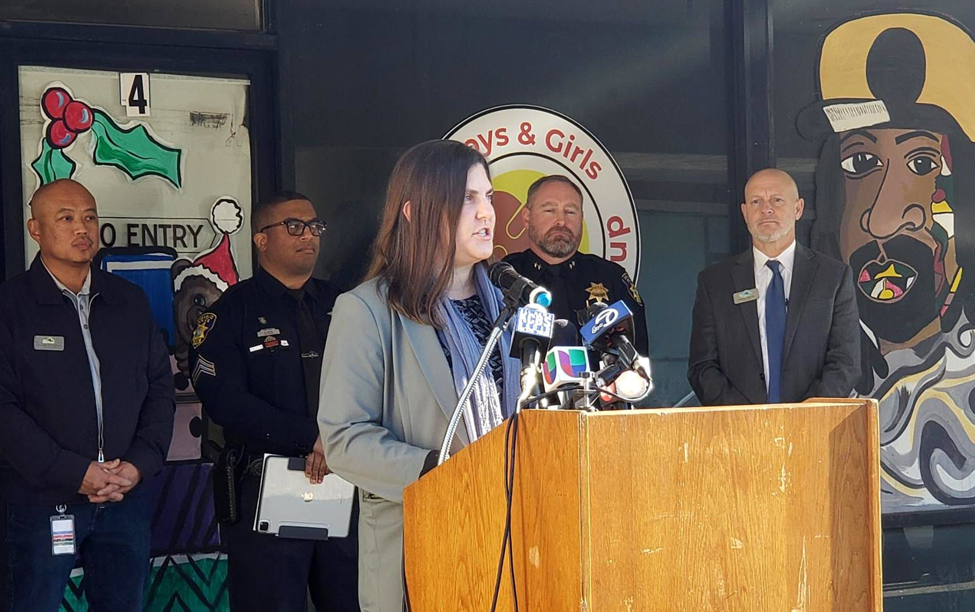 Vallejo Mayor Andrea Sorce speaks at a 2025 press conference