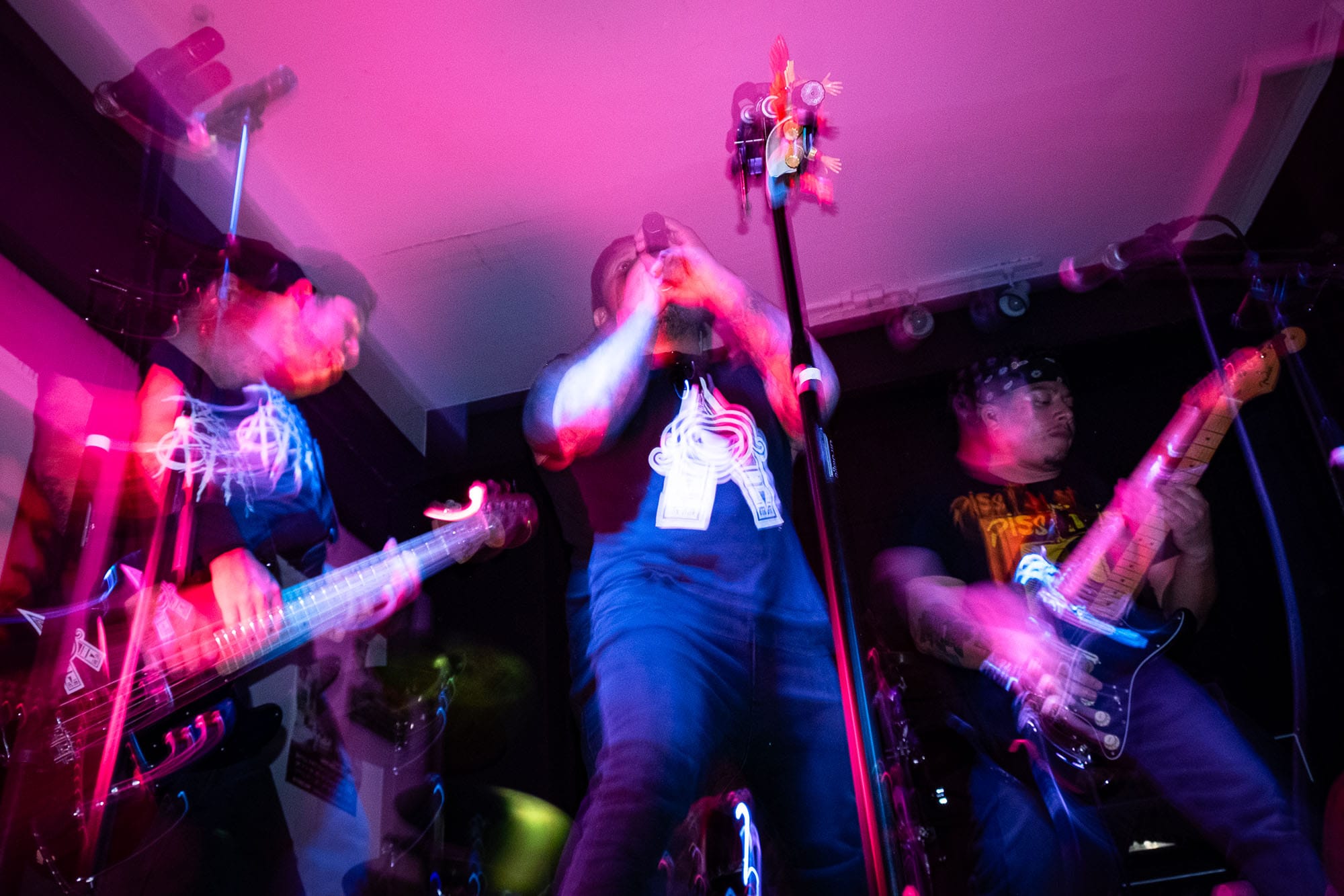 Angry Aztecs performs at the first 707 Punk show at Carnalitos Customs on Friday.