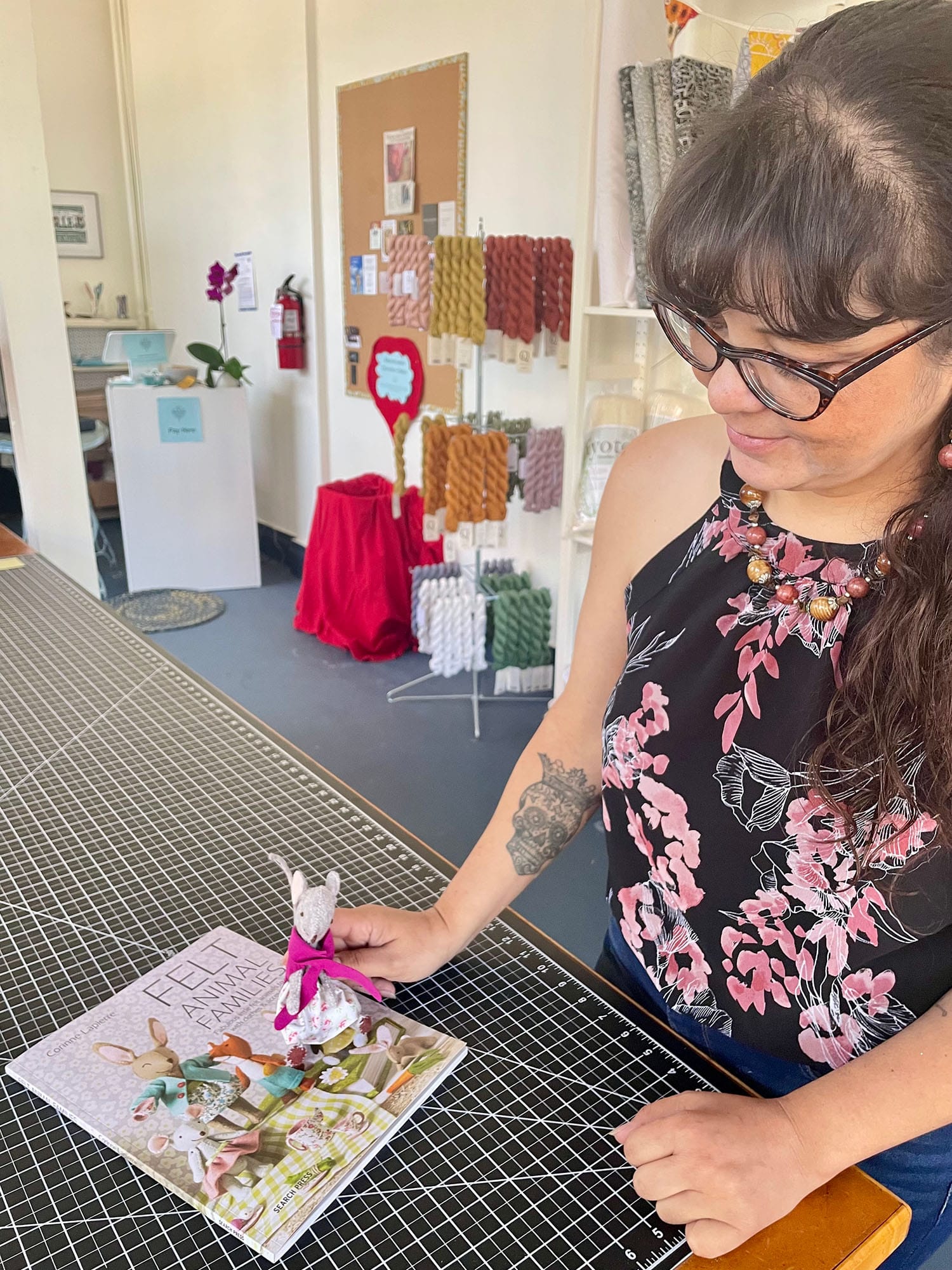 Monique Perez Goff shows a little felt mouse inspired by this book.