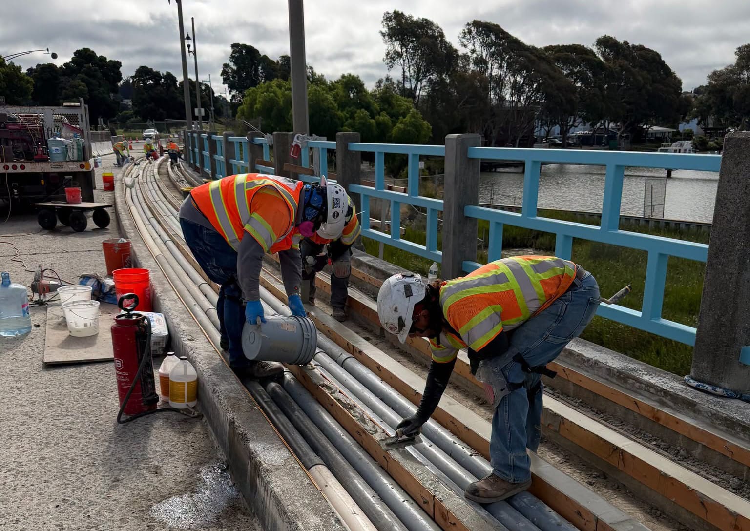 Mare Island Causeway lift towers operational, but other construction delayed