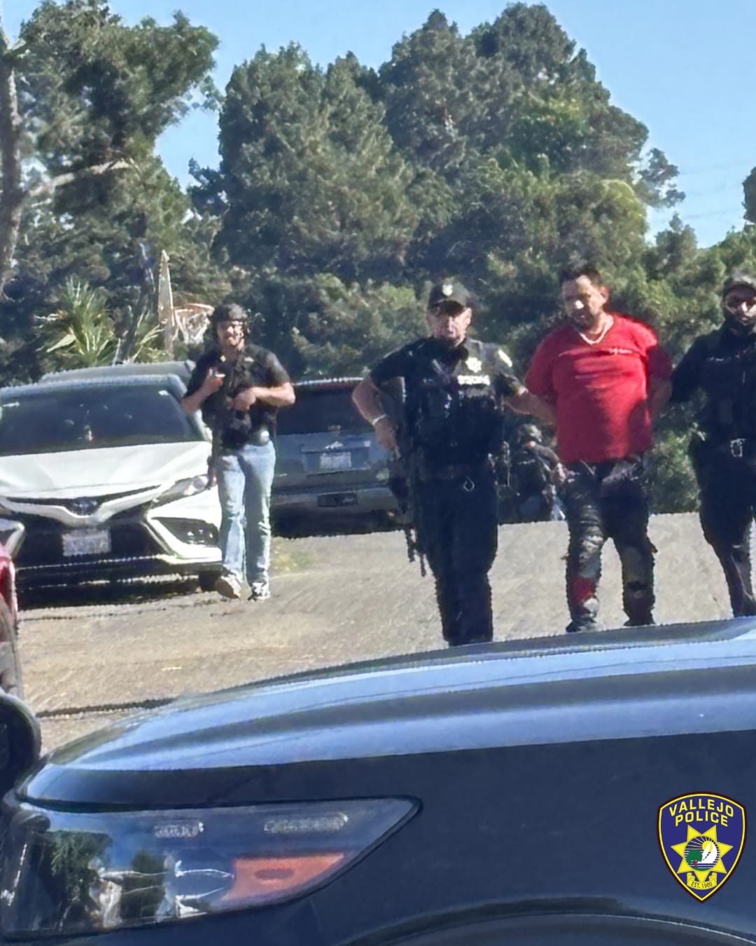 Roberto Tamayo is arrested after fleeing Vallejo police on May 19. 