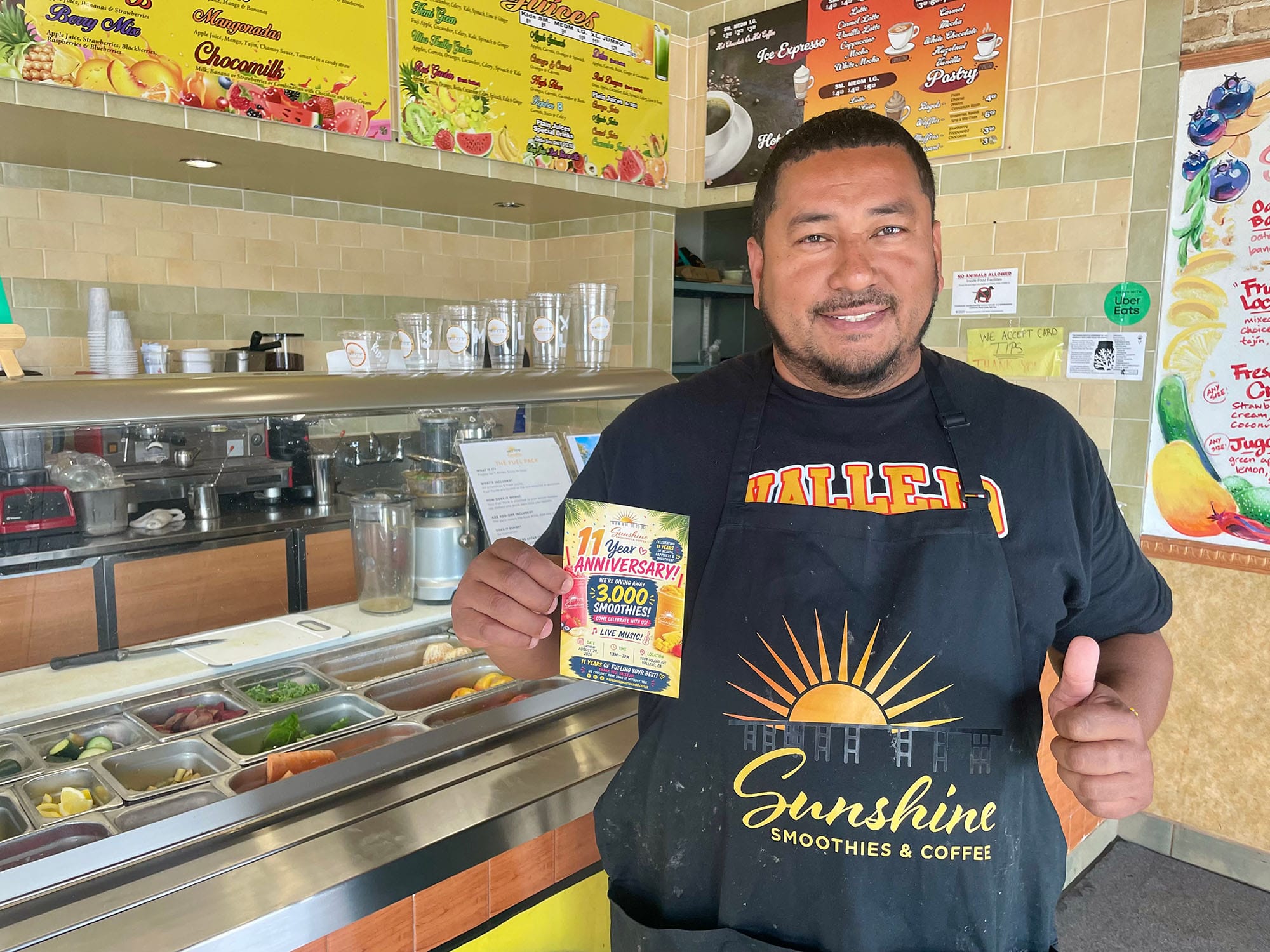Vallejo’s Sunshine Smoothies and Coffee to give away 3,000 free smoothies