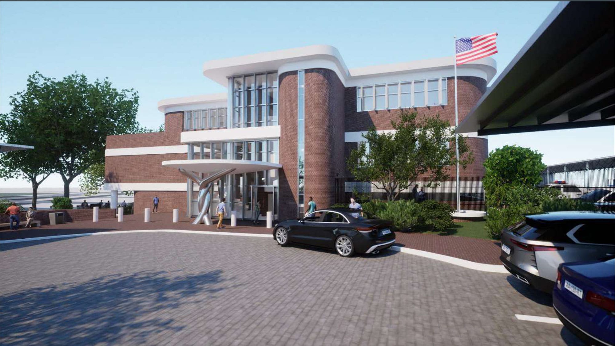 A rendering of a proposed Vallejo Police Department headquarters