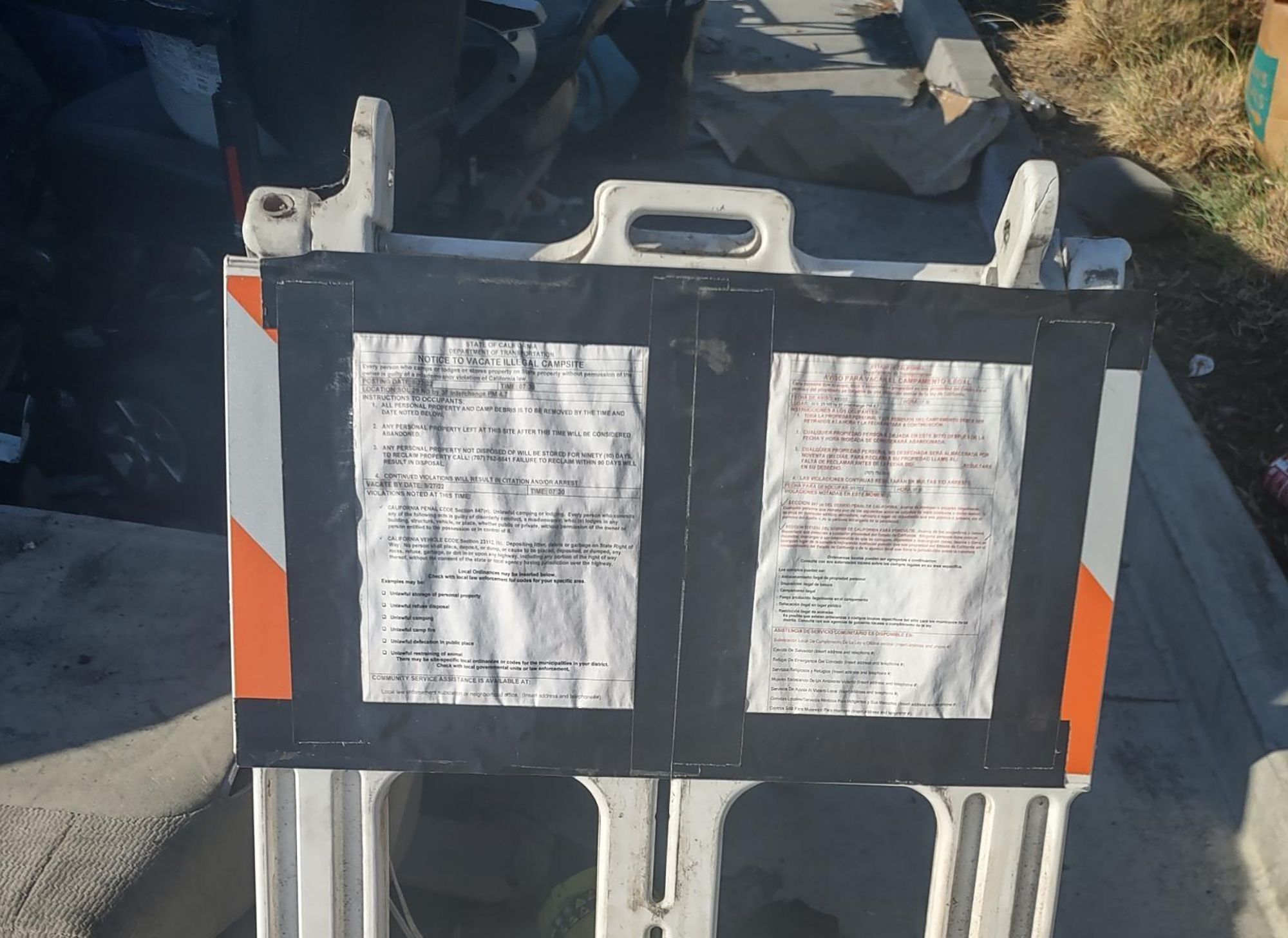 Caltrans begins sweeps of Vallejo homeless encampments