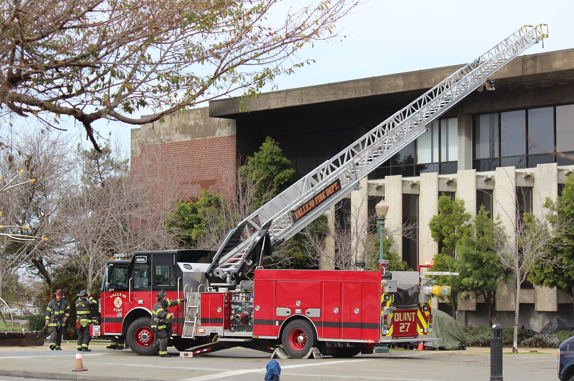 Fire forces closure of Vallejo’s JFK Library ahead of shelter opening for continued storms