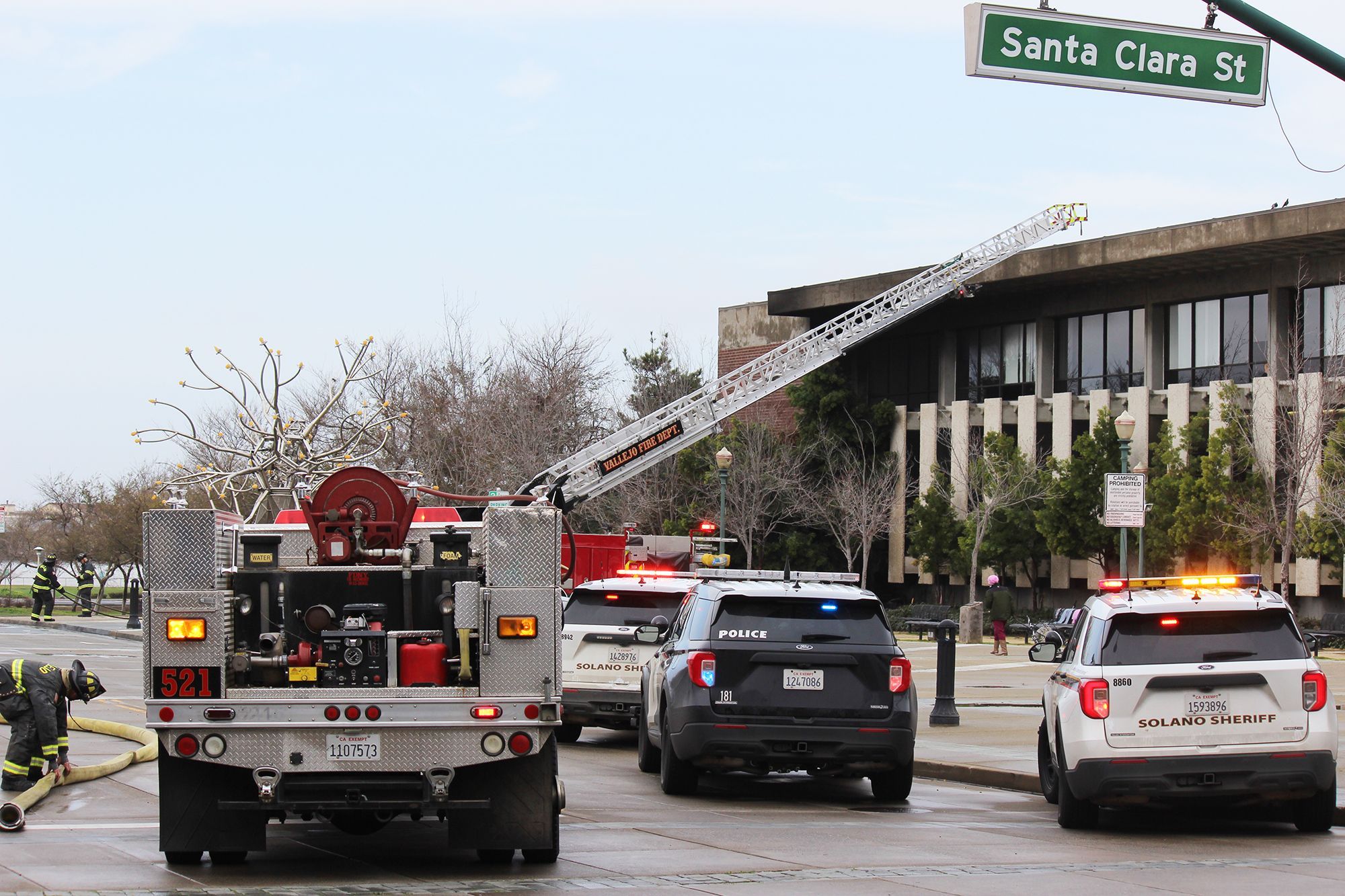 Vallejo JFK Library closed until Friday following fire as storms continue to batter region