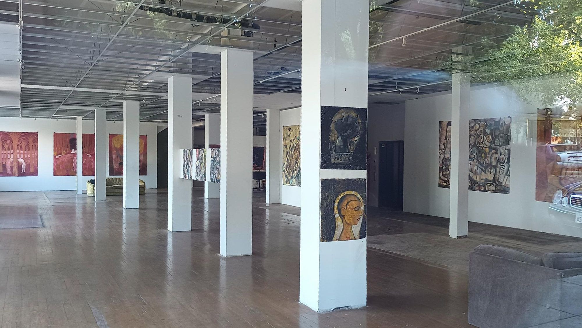 Paintings by Scott Hewitt on display at Temple Arts Loft Gallery during Vallejo Art Walk