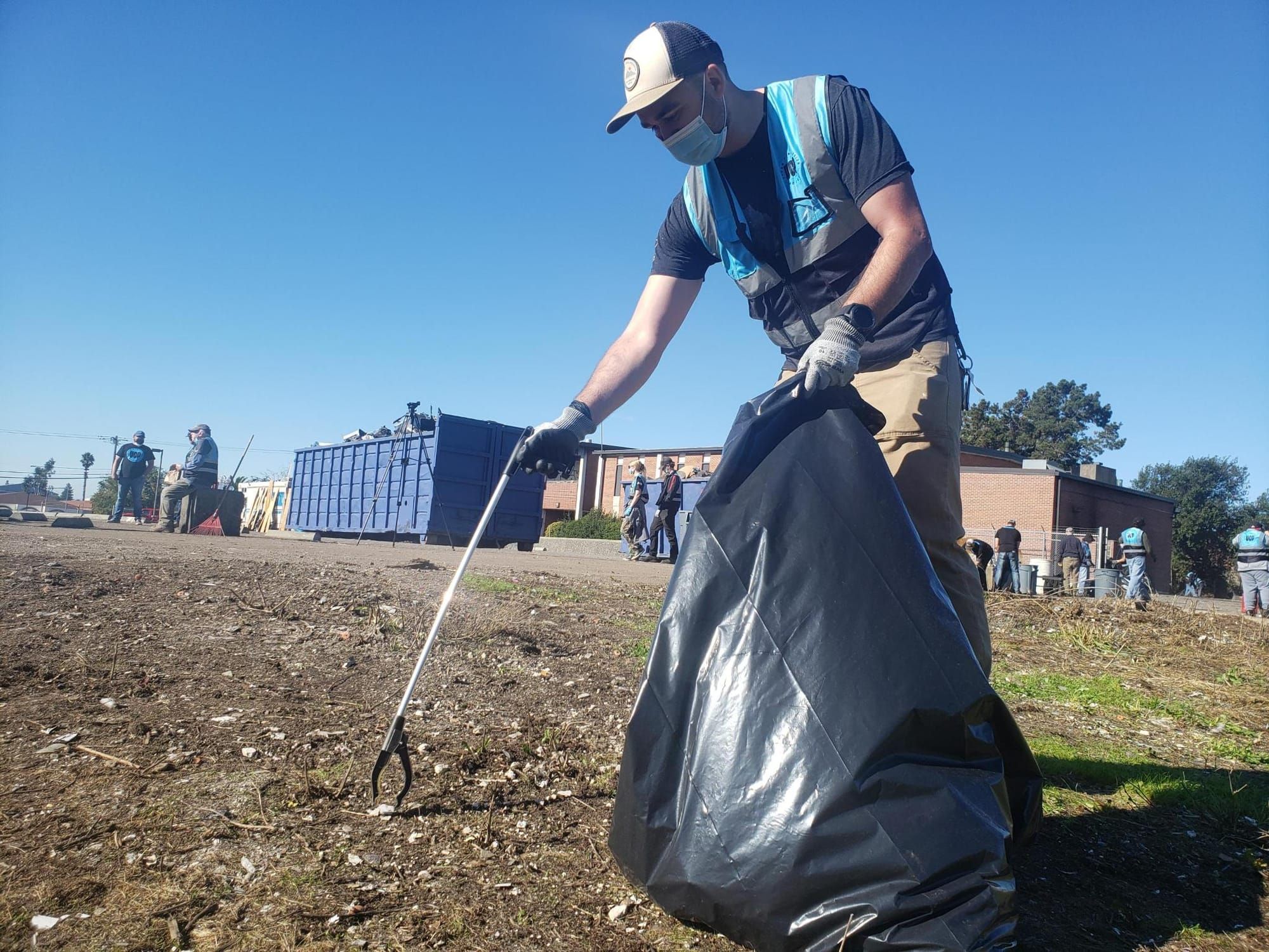 Volunteers from across Bay Area participate in nonprofit clean-up of Vallejo Army Base